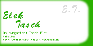 elek tasch business card